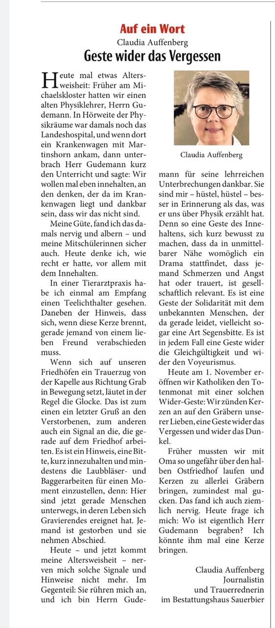 Erschienen am 01. November 2024 in der Neuen Westfälischen